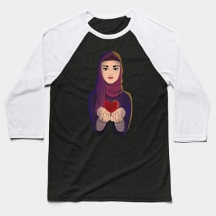 We All Have a Heart - Muslim Baseball T-Shirt